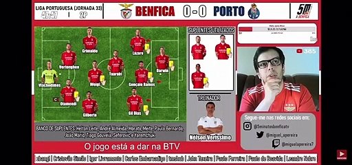 relato de benfiquista no jogo SLB vs FC Porto