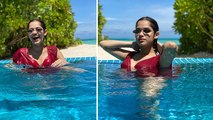 Jannat Zubair का Swim Wear में Hot Look Viral | Jannat Zubair Swimming Dress Viral | Boldsky