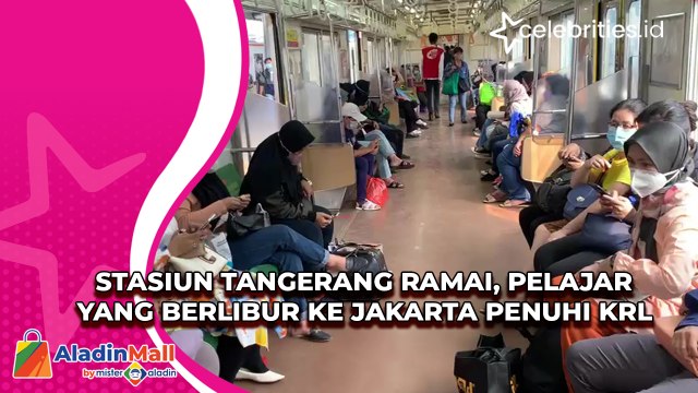 Stasiun Tangerang Ramai, Pelajar yang Berlibur ke Jakarta Penuhi KRL