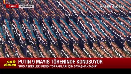 Putin emir verdi Kızıl Meydan inledi: Binlerce Rus askeri böyle bağırdı