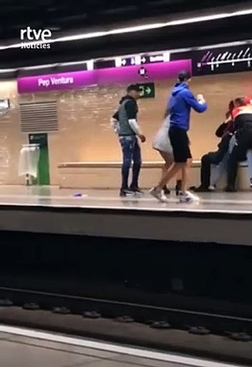 Detinguda una dona per agredir dos vigilants de seguretat a una estació de metro a Badalon (1)