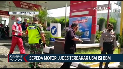 Sepeda Motor Ludes Terbakar Usai Isi BBM