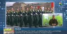 Putin encabeza actividades conmemorativas por el Día de la Victoria en Rusia