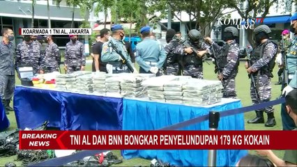 TNI AL dan BNN Gagalkan Penyelundupan 179 Kg Kokain yang Terapung di Laut!