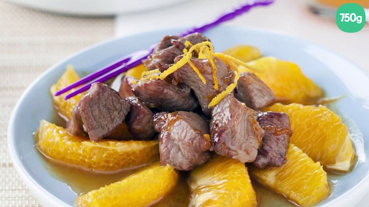 Sauté minute d'agneau à l'orange