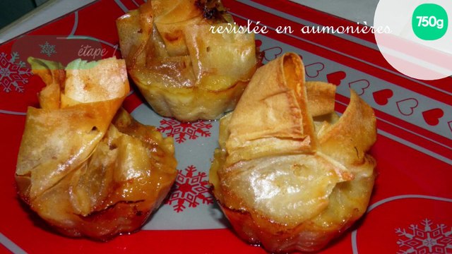 Fondue d'endives revistée en aumônières