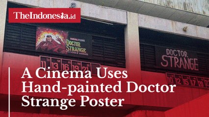 A Cinema Uses Hand-painted Doctor Strange Poster