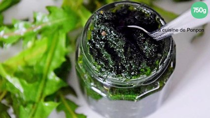 Pesto de feuilles de pissenlit et spiruline