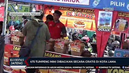 475 Tumpeng Mini Dibagikan Secara Gratis di Kota Lama