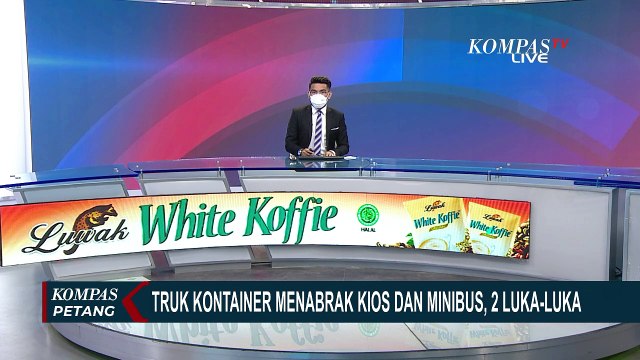 Hilang Kendali Karena Rem Blong, Truk Kontainer di Bekasi Tabrak 2 Kios & Minibus! 2 Orang Luka-luka