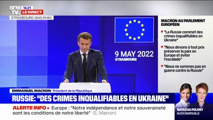 Emmanuel Macron: "L'Ukraine est d'ores et déjà, aujourd'hui, membre de cœur de notre Europe"
