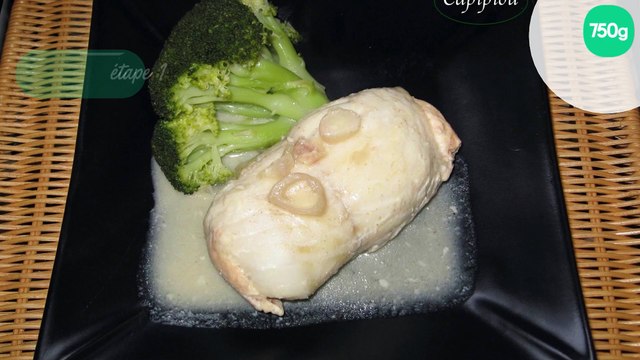 Paupiettes de cabillaud au saumon, sauce au gingembre