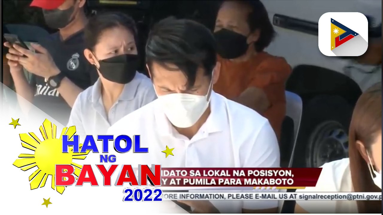Mga kandidato sa lokal na posisyon, naghintay at pumila para makaboto