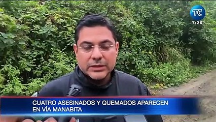 Encuentran cuatro cadáveres calcinados en Manabí