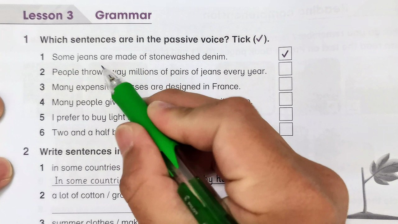 Year 6 Academy Stars Workbook Answer Page 64Unit 6 How is it made? Lesson 3 Grammar