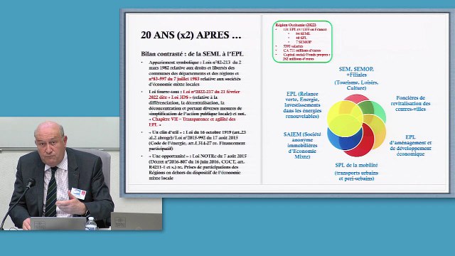 SEM-SEMOP-SPL les sociétés au service du local , Lucien Rapp, Professeur de droit public, Université Toulouse 1 Capitole, Directeur scientifique de la chaire Sirius_@IDETCOM_40ans_décentralisation_10_L_Rapp
