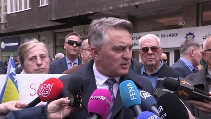 SARAYBOSNA - Bosna Hersek'te Ukrayna'ya destek gösterisi