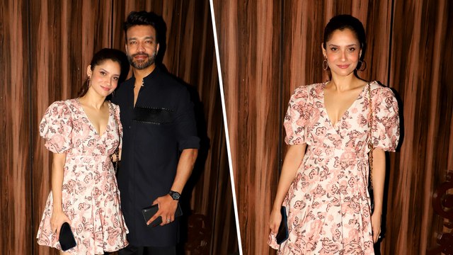 पति विक्की जैन के साथ खूबसूरत लुक में स्पॉट हुई अंकिता लोखंडे