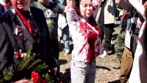 Russian Ambassador Drenched in Red by Anti-war Protesters in Poland