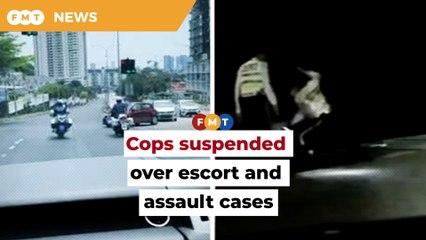 Several policemen suspended over the attack on a civilian, providing unauthorised escort service