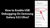 How to Enable USB Debugging On Samsung Galaxy S22 Ultra?