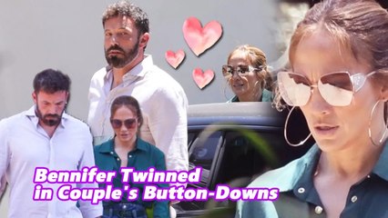 Bennifer Twinned in Couple's Button-Downs as they continue their search for a shared home