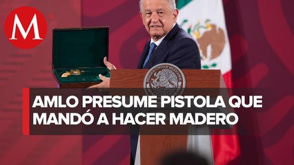 Díaz-Canel entregó a AMLO pistola que mandó a hacer Francisco I. Madero para Pancho Villa