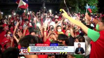 Mga tagasuporta ni Bongbong Marcos, nagtipon sa kanyang headquarters para sa “mini victory party” | Eleksyon 2022