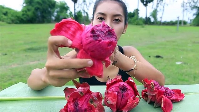 एएसएमआर ड्रैगन फ्रूट खा रहा है #ASMR eating Dragon fruit