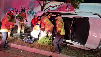 '음주운전 역주행' 차량 3대 충돌한 60대 검거 / YTN