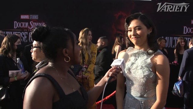 Xochitl Gomez on the Doctor Strange in the Multiverse of Madness Carpet