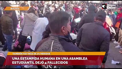Una estampida humana en una asamblea estudiantil dejó 4 fallecidos