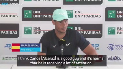 Nadal not surprised by attention heaped on Alcaraz