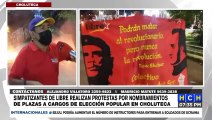 Militantes de LIBRE bloquean el Puente Choluteca exigiendo nombramientos en plazas de trabajo