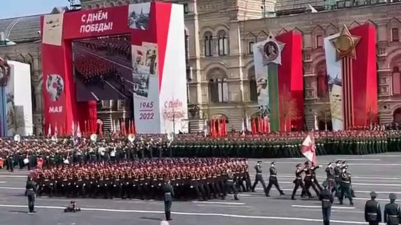 Défilé de la victoire sur la place rouge à Moscou le 9 Mai 2022