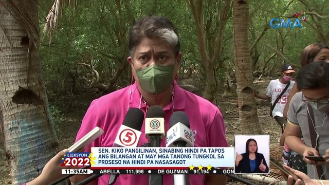 Sen. Pangilinan, sinabing hindi pa tapos ang bilangan at may mga tanong ... | Eleksyon 2022