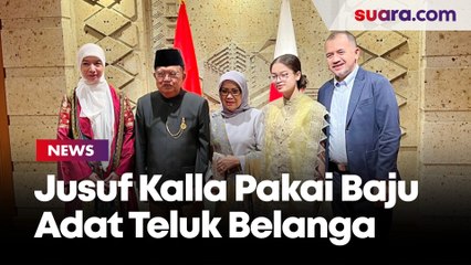 Jusuf Kalla Pakai Baju Adat Teluk Belanga Saat Terima Penghargaan Tertinggi Pemerintah Jepang