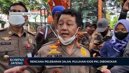 Rencana Pelebaran Jalan, Puluhan Kios PKL Dibongkar