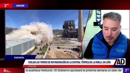 Vuelan las torres de refrigeración de una central térmica en León
