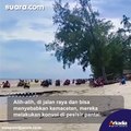 Heboh Rombongan Pemotor Konvoi Lebaran di Pantai, Bikin Publik Geleng-geleng Kepala