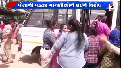 ગાંધીનગરમાં આશાવર્કર બહેનોનો વિરોધ