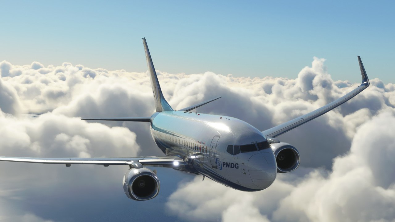 Le Boeing 737 décolle pour Microsoft Flight Sim...