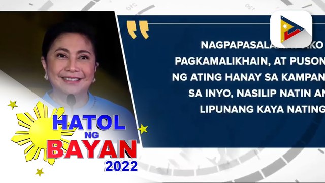 VP robredo naglabas ng panibagong pahayag; Nagpasalamat sa mga sumusuporta sa kanyang kampanya