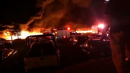 Incendio en depósito de armas de la Guardia Nacional ubicado en Iztapala