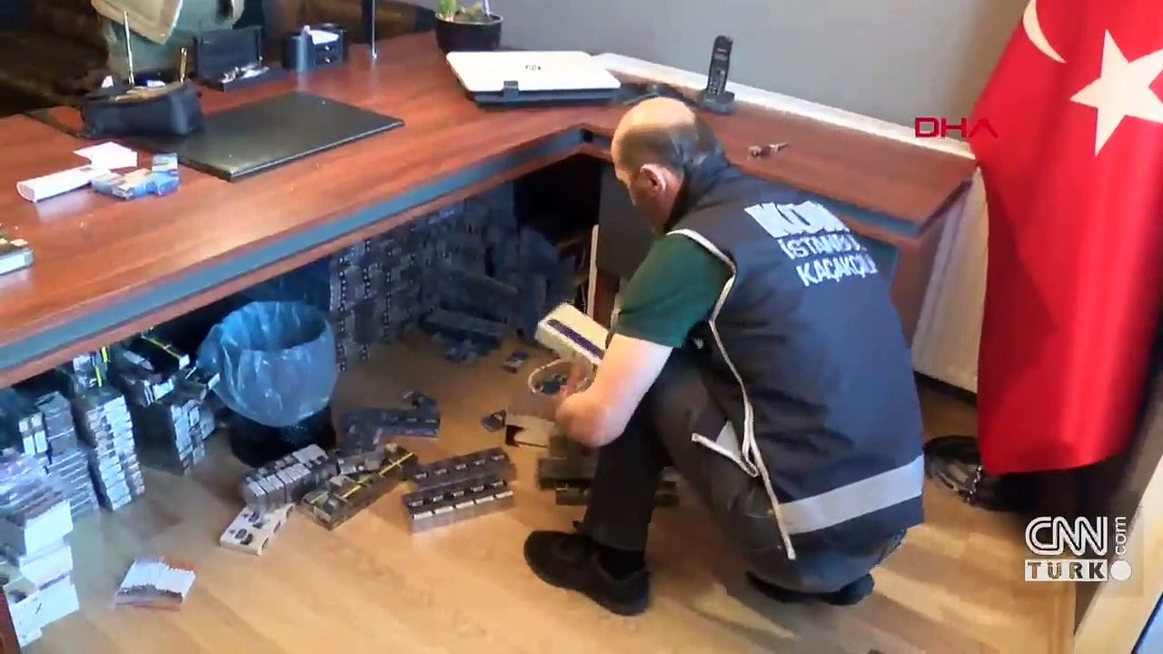 Kaçak içki ve sigara deposuna polis operasyonu