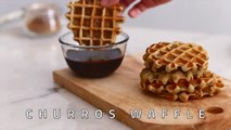 Churros Waffle Recipe with Choco Dip