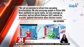 Ang pahayag ng GMA Network Inc., kaugnay sa mga kumakalat na screenshot mula sa eleksyon coverage ng GMA | 24 Oras