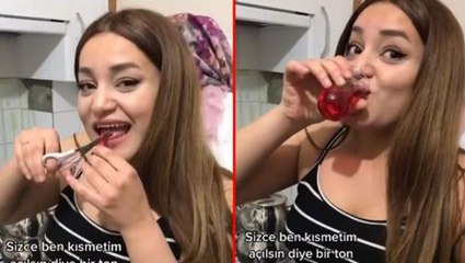 Kısmeti açılsın diye arkadaşının nişan kurdelesini yiyen kız sosyal medyada viral oldu