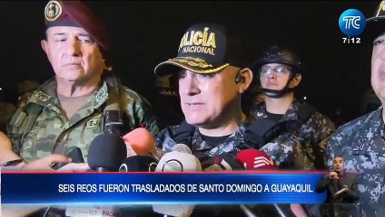 Download Video: Seis reos fueron trasladados desde la cárcel de Santo Domingo de los Tsáchilas al centro carcelario de Guayaquil