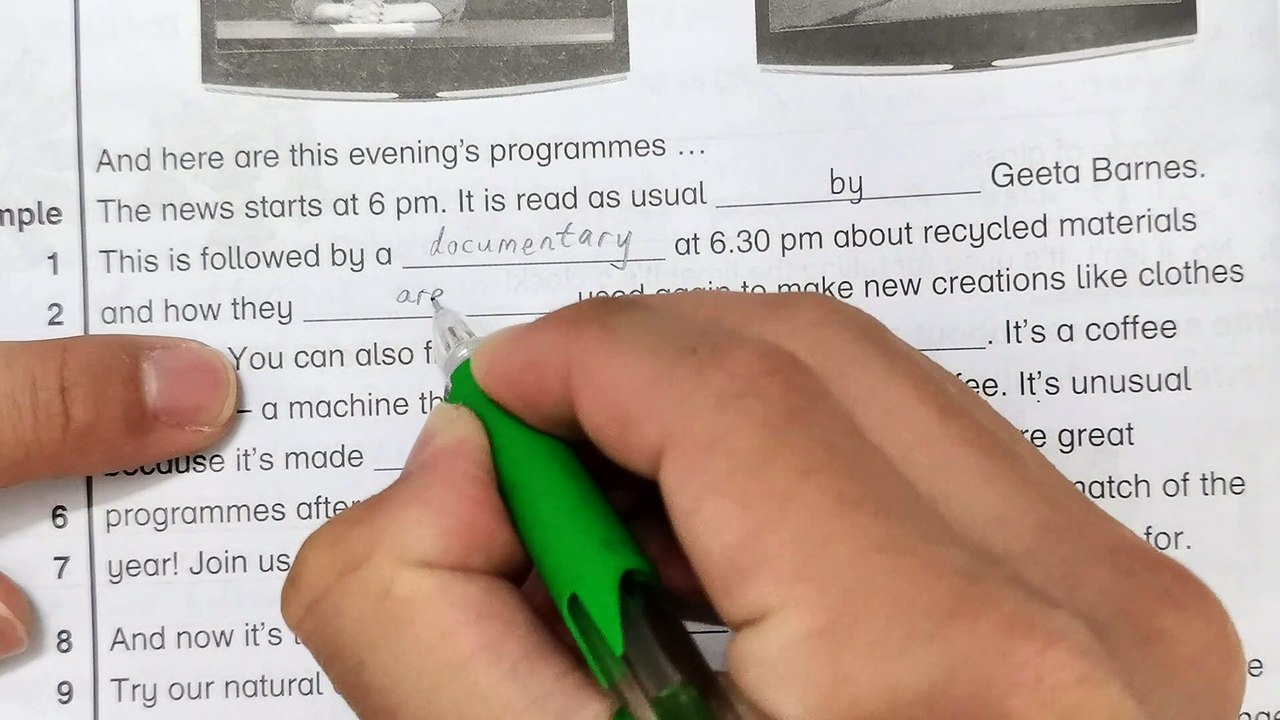 Year 6 Academy Stars Workbook Answer Page 66Unit 6 How is it made? Lesson 5 Exam practice